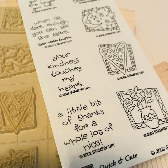 NEW Stampin Up 8pc VINTAGE Variety Sentiments - Picture 3 of 5